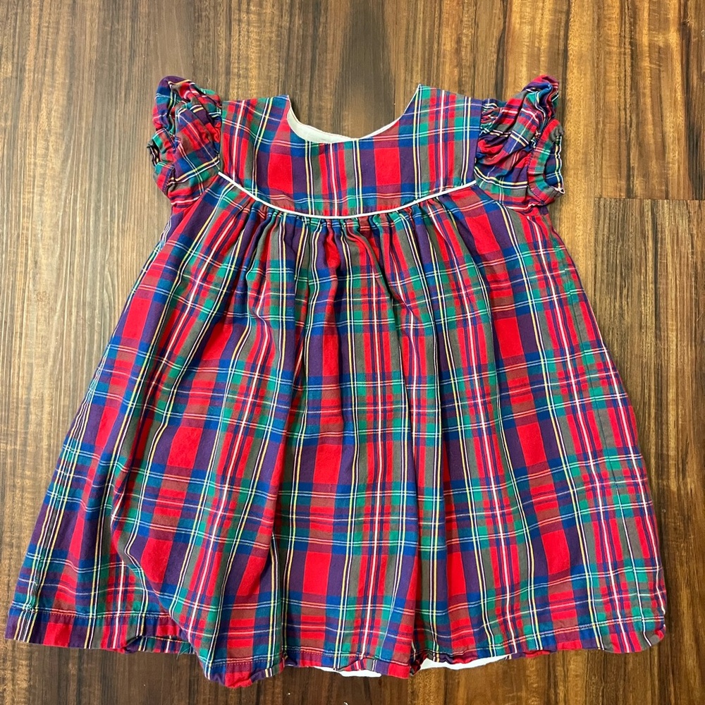 Me Me Christmas Plaid Dress 3T